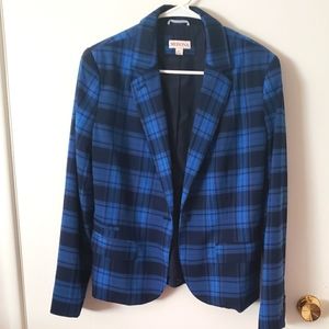 Plaid fitted blazer